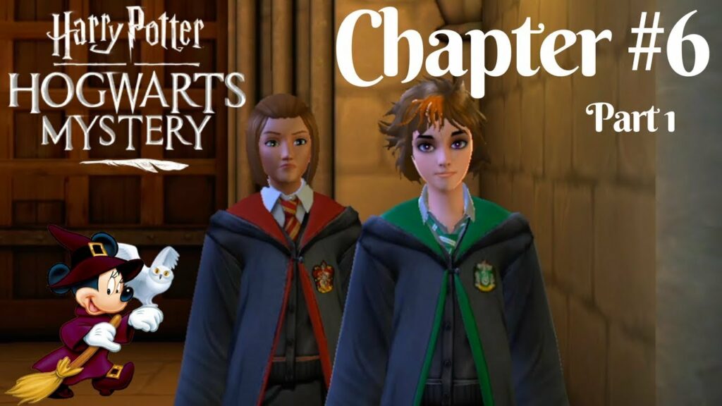 A la derecha hay un largo pasillo Harry Potter Hogwarts Mystery