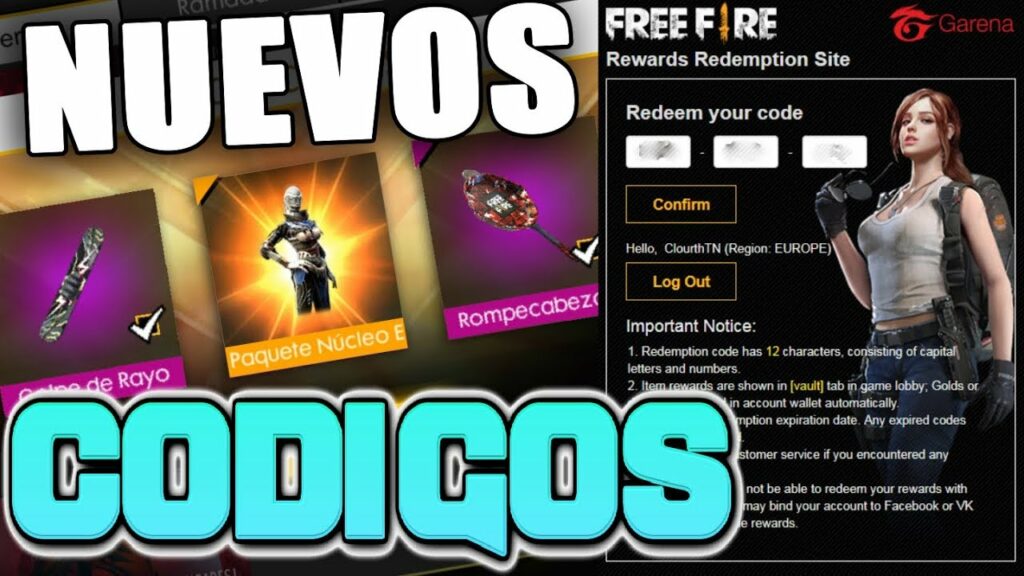 códigos de free fire livre