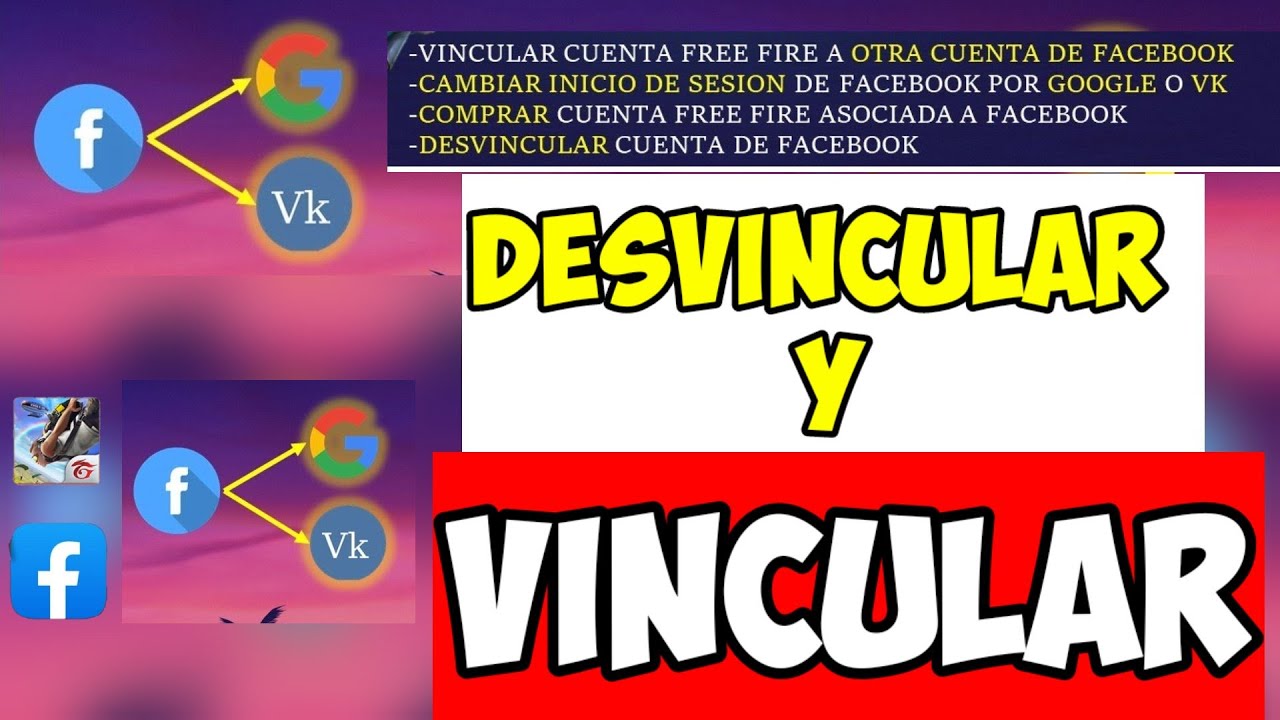 Como vincular dos cuentas de FREE FIRE con Facebook 2023 en un mismo  dispositivo/ cambiar de cuenta 