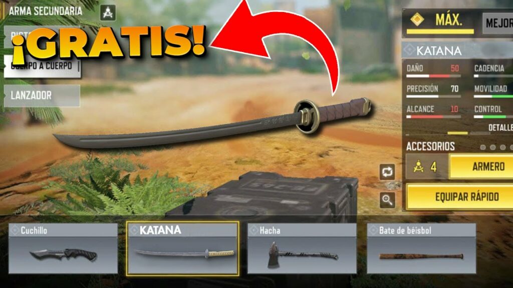 Como Conseguir la Katana en Call of Duty Mobile