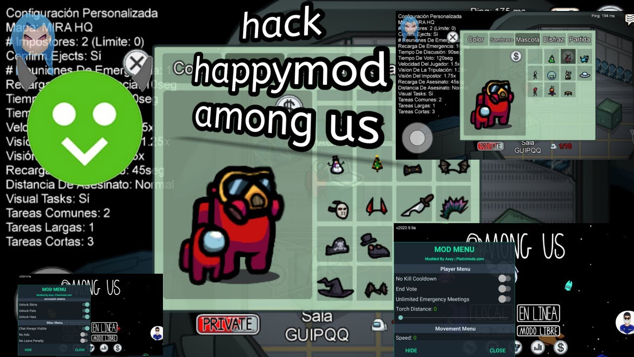 ensinando a abaixar among us hack mod menu sem happymod #fy #fyp #fypシ