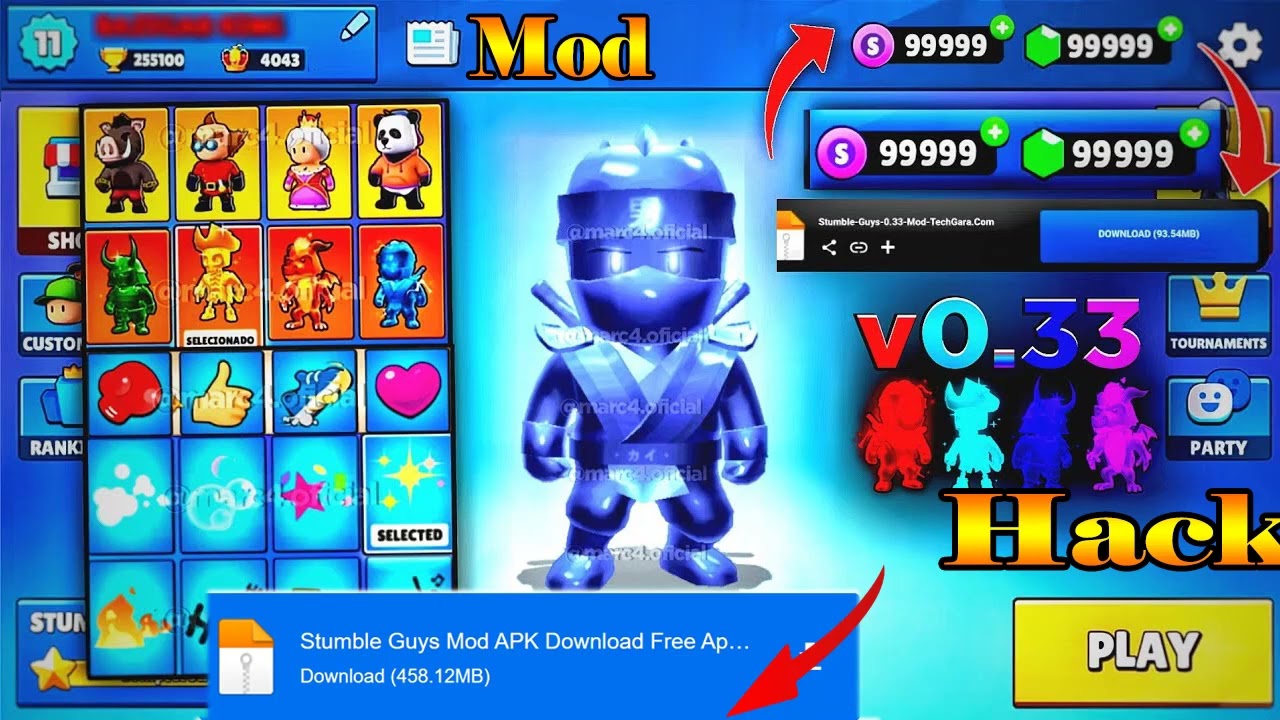 Stumble Guys MOD APK Android הורדה בחינם