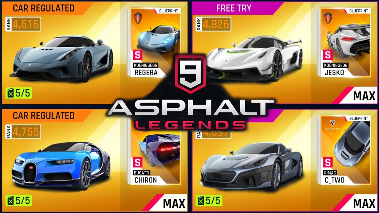 Mejores coches para multijugador Asphalt 9
