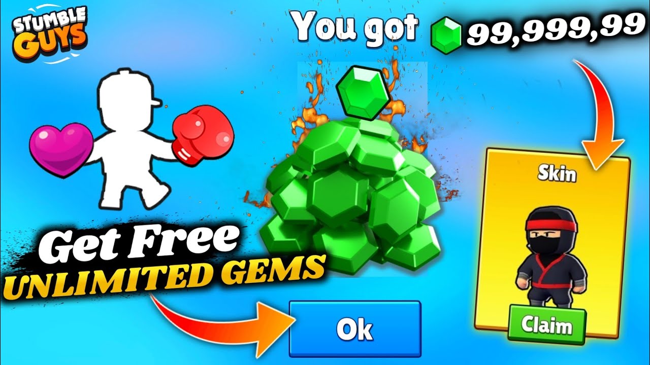 Gems Stumble Guys Grátis: Gerador de Gemas e Moedas 2023